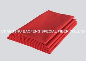 UL certified 93/5/2 aramid blend fabric in 150gsm red