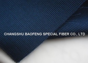 93/5/2 waffle aramid blend fabric in 175gsm navy blue