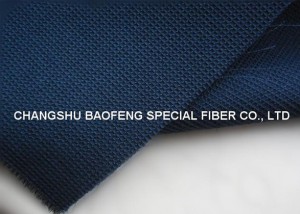 Fabrik campuran aramid wafel 93/5/2 dalam warna biru laut 175gsm