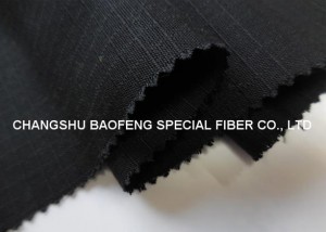 93/5/2 aramid blend rip-stop fabric in 250gsm dark navy