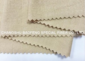 190gsm Lenzing FR/Tencel beige knitted fabric