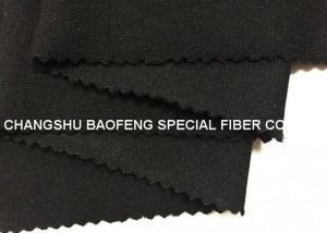 Vải dệt kim màu đen Lenzing FR/Tencel 190gsm